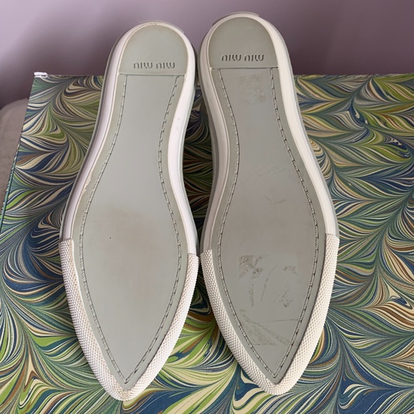 Miu Miu Metallic Cap-Toe Skate Sneaker - Picture 14 of 16